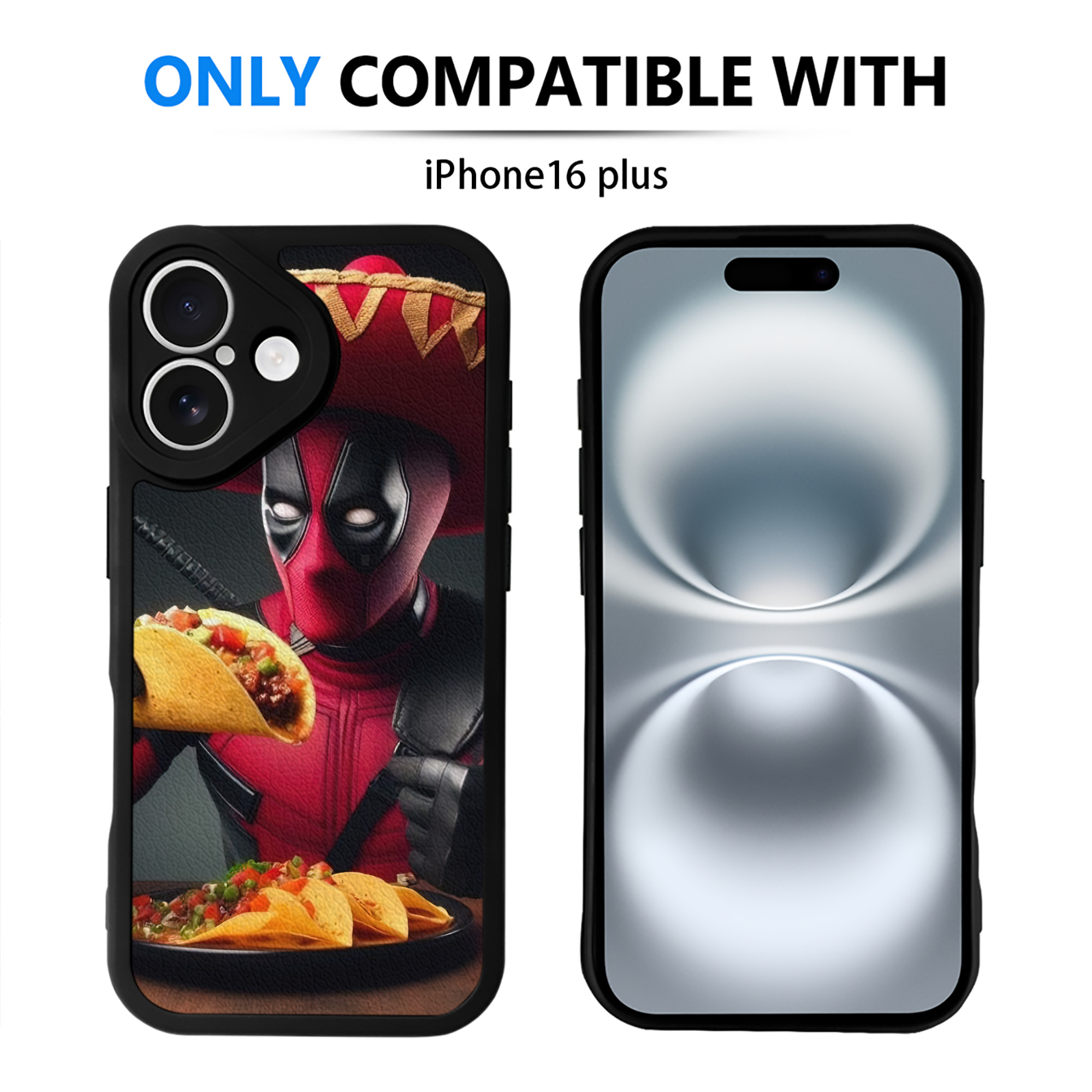 （画像用） Deadpool デッドプール 【iPhone 16シリーズ対応】シリコンスマホケース（レザー調） 材質：シリコン